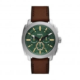 Fossil Men's Machine Leather Strap Watch