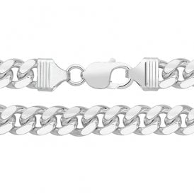 Gent's 8" Silver Cuban Curb Bracelet