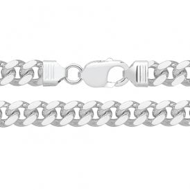 Gent's 8" Silver Cuban Curb Bracelet
