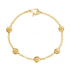 Giovanni Raspini Gold Plated Daisy Dot Bracelet 12341