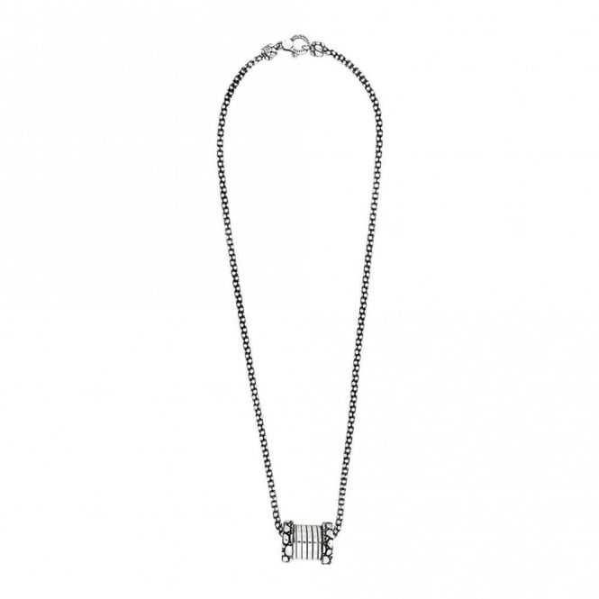 Giovanni Raspini Silver Croco Tubogas Small Necklace 12533