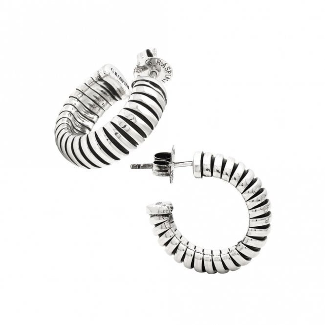 Giovanni Raspini Silver Tubogas Earrings 12535