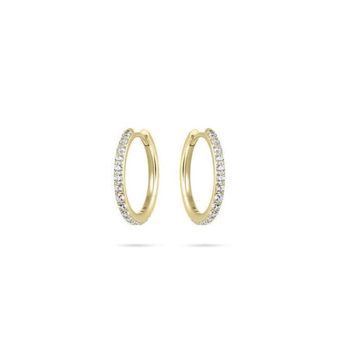 Gisser Gold Plated CZ Hoop Earrings 20mm