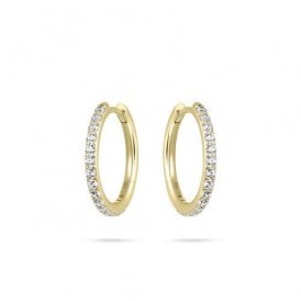 Gisser Gold Plated CZ Hoop Earrings 20mm