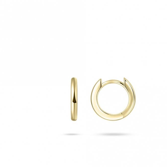 Gisser Gold Plated Half Round Hoop Earrings KCA2/13.5Y