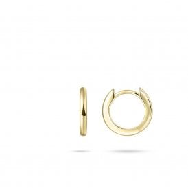 Gisser Gold Plated Half Round Hoop Earrings KCA2/13.5Y