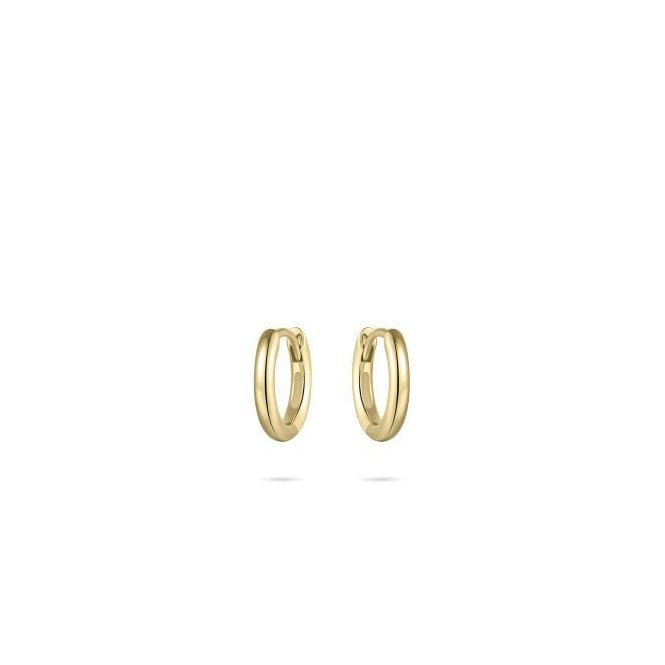 Gisser Gold Plated Plain Hoop Earrings 12mm