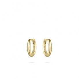 Gisser Gold Plated Plain Hoop Earrings 12mm