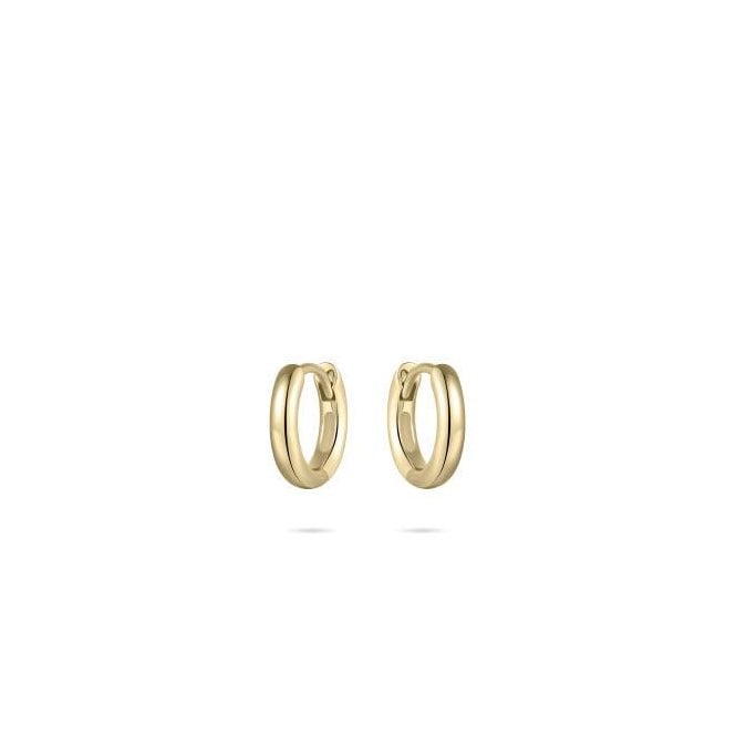 Gisser Gold Plated Plain Hoop Earrings 12mm