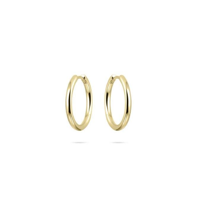 Gisser Gold Plated Plain Hoop Earrings 20mm