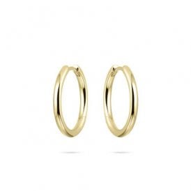 Gisser Gold Plated Plain Hoop Earrings 20mm