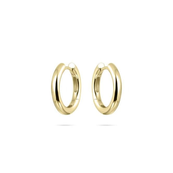Gisser Gold Plated Plain Hoop Earrings 20mm