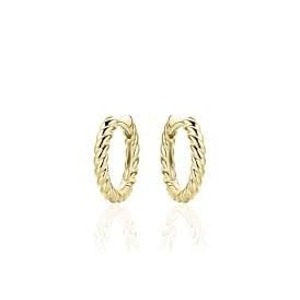 Gisser Gold Plated Rope Hoop Earrings KCJ3/18Y