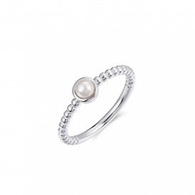 Gisser Sterling Silver Pearl Ring R477WP
