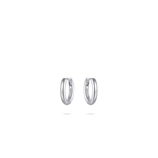 Gisser Sterling Silver Plain Hoop Earrings 12mm