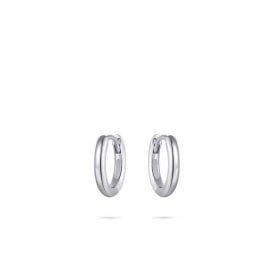 Gisser Sterling Silver Plain Hoop Earrings 12mm