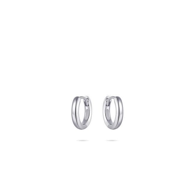 Gisser Sterling Silver Plain Hoop Earrings 12mm
