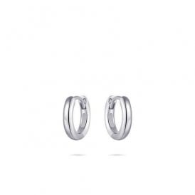 Gisser Sterling Silver Plain Hoop Earrings 12mm