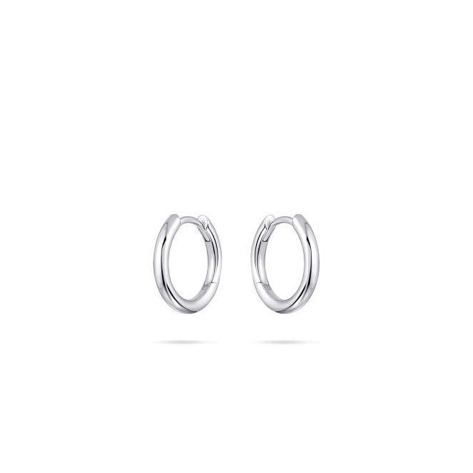 Gisser Sterling Silver Plain Hoop Earrings 15mm