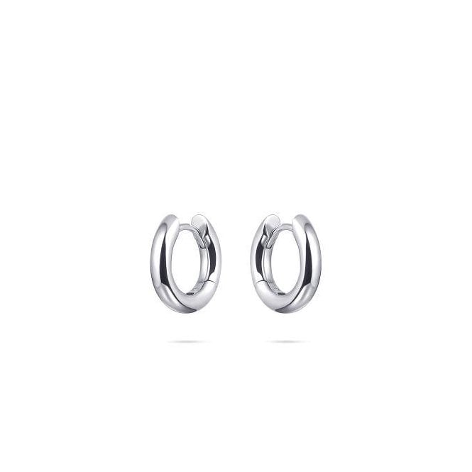 Gisser Sterling Silver Plain Hoop Earrings 15mm