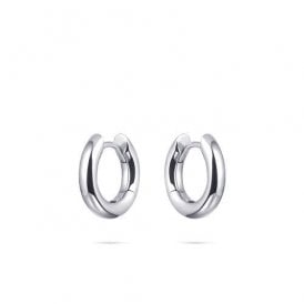 Gisser Sterling Silver Plain Hoop Earrings 15mm