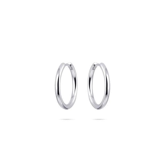 Gisser Sterling Silver Plain Hoop Earrings 20mm