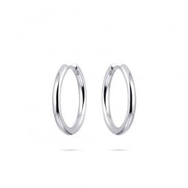 Gisser Sterling Silver Plain Hoop Earrings 20mm
