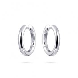 Gisser Sterling Silver Plain Hoop Earrings 20mm