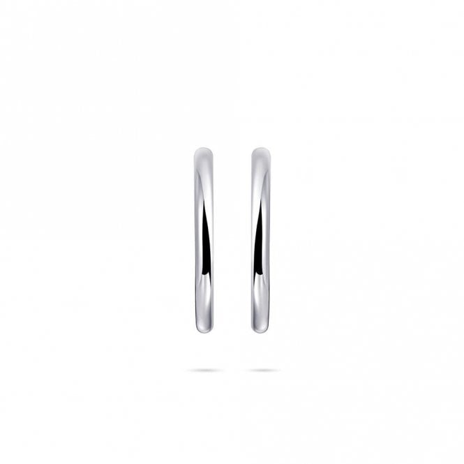 Gisser Sterling Silver Plain Hoop Earrings 30mm