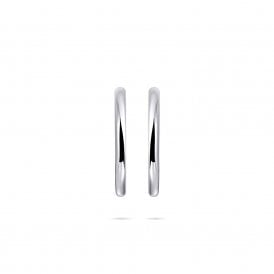 Gisser Sterling Silver Plain Hoop Earrings 30mm