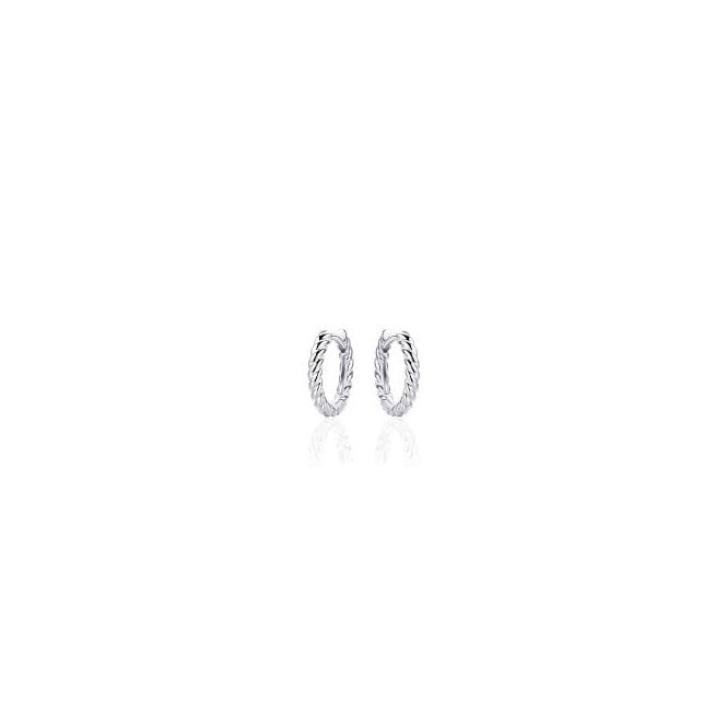 Gisser Sterling Silver Rope Hoop Earrings KCJ3/18