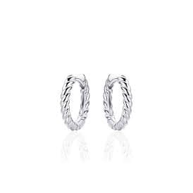 Gisser Sterling Silver Rope Hoop Earrings KCJ3/18