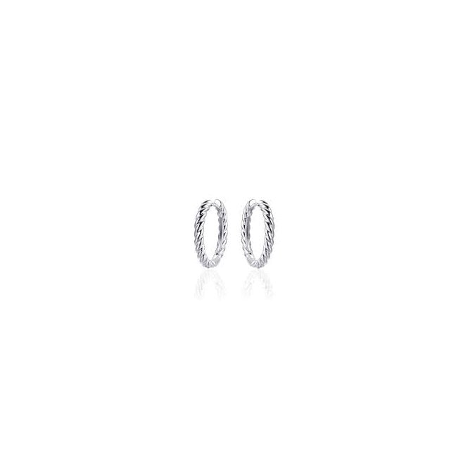 Gisser Sterling Silver Rope Hoop Earrings KCJ3/22