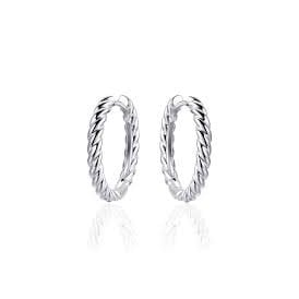 Gisser Sterling Silver Rope Hoop Earrings KCJ3/22