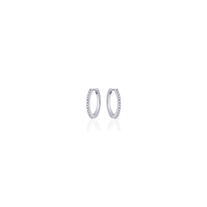 Gisser Sterling Silver Sparkling Hoop Earrings KCF2/22