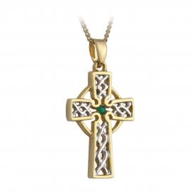 Gold Plated Celtic Cross Necklace