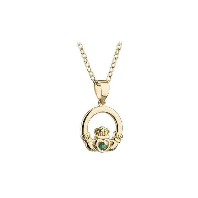 Irish Jewellery Gold Plated Claddagh Necklace
