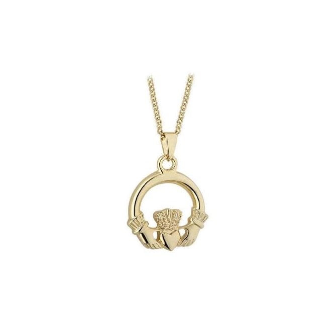 Irish Jewellery Gold Plated Claddagh Necklace