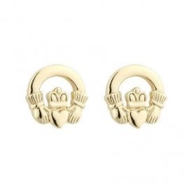 Gold Plated claddagh Stud Earrings