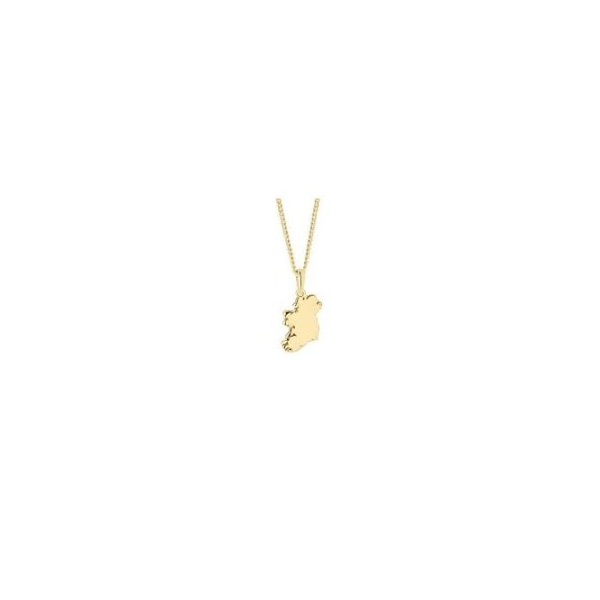 Irish Jewellery Gold Plated Ireland Map Necklace