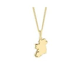 Gold Plated Ireland Map Necklace