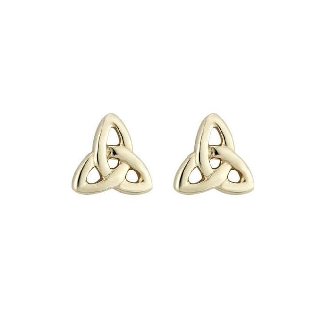 Irish Jewellery Gold Plated Trinity Knot Earrings