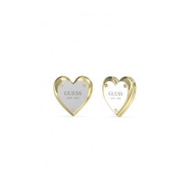 Guess Jewellery All You Need Is Love Heart Earrings UBE04209YGRH