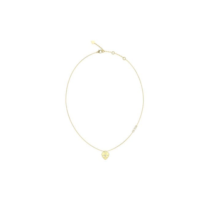 Guess Jewellery Amore Gold Heart Necklace UBN05056YG