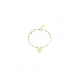Guess Jewellery Amore Heart Charm Bracelet UBB05057YGL