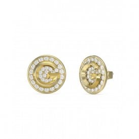 Guess Jewellery G Crystal G Logo Earrings UBE05448YG