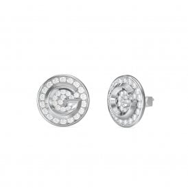 Guess Jewellery G Crystal Logo Pave Earrings UBE05448RH
