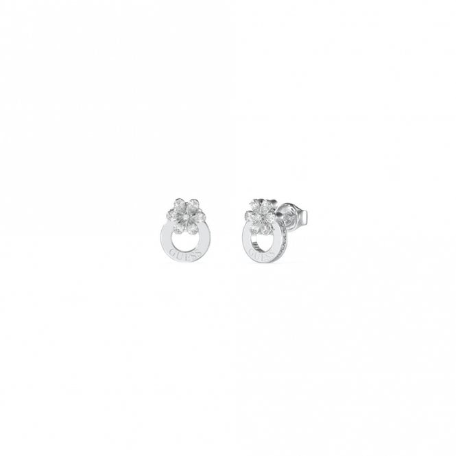 Guess Jewellery Lily Flower CZ Stud Earrings UBE05108RH