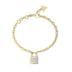 Guess Jewellery My Secret Crystal Padlock Bracelet UBB05406YGL