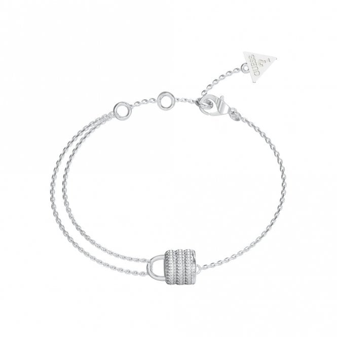 Guess Jewellery My Secret Mini Pavé Padlock Bracelet UBB05418RHL